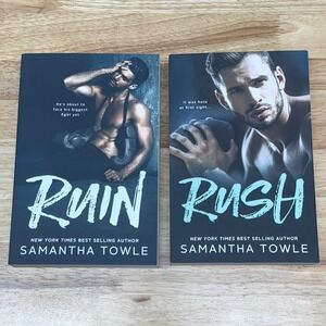 Samantha Towle Paperback Softback Romance Books Rush & Ruin Bundle of 2